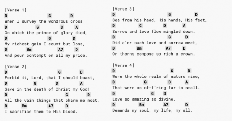 When I Survey the Wondrous Cross (Hymn)